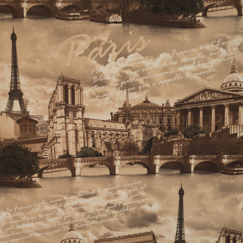 Коллекция Принт на велюре (Париж), цвет Париж бежевый