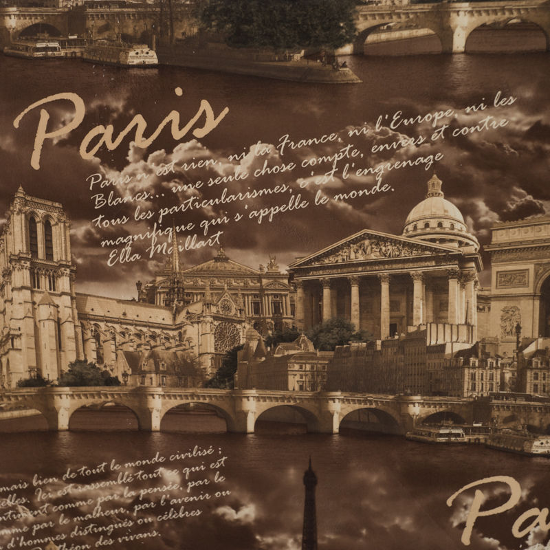 Коллекция Принт на велюре (Париж), цвет Париж шоколад
